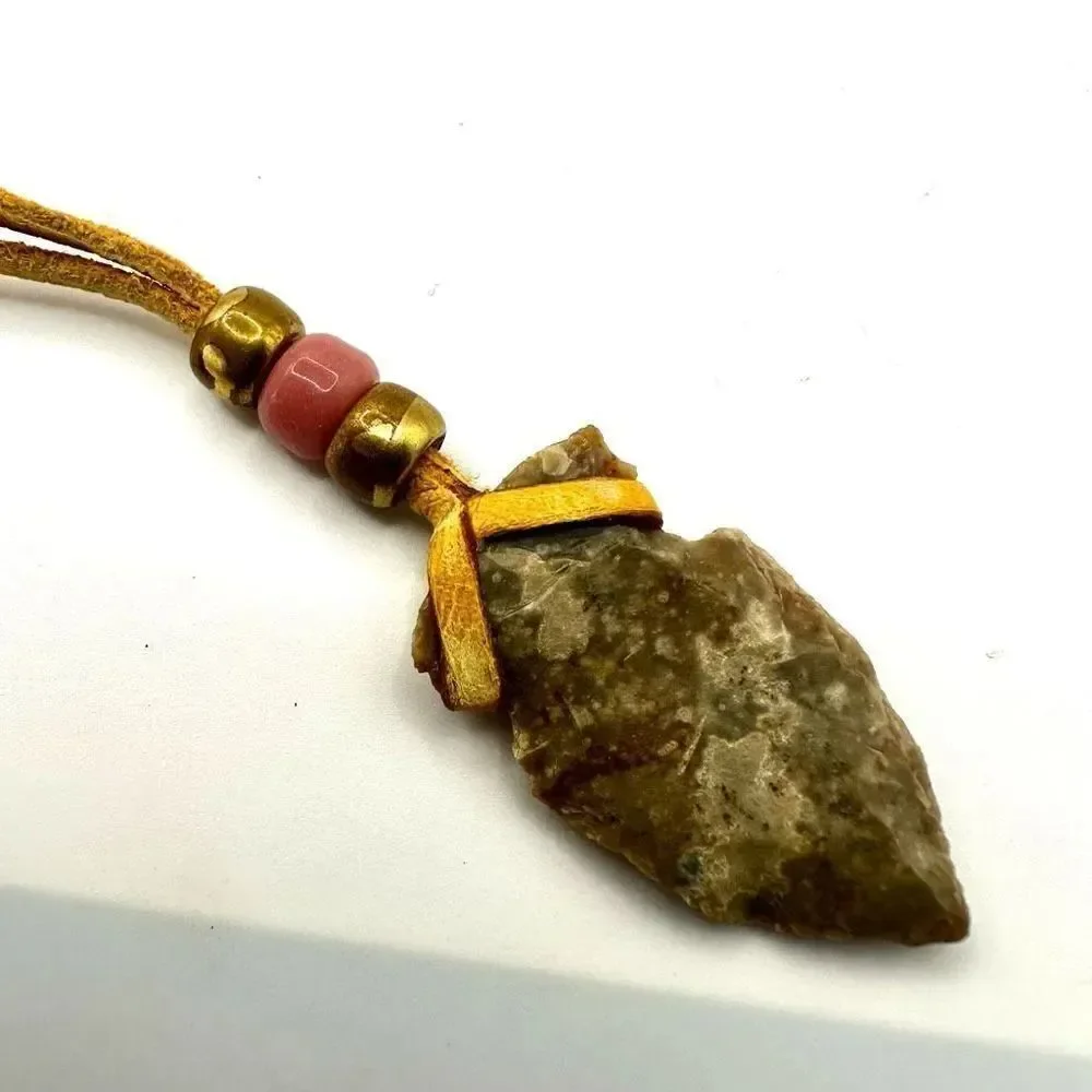 arrowhead pendant necklace on cord